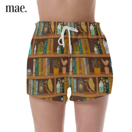 Vintage Bookshelves Women's Shorts