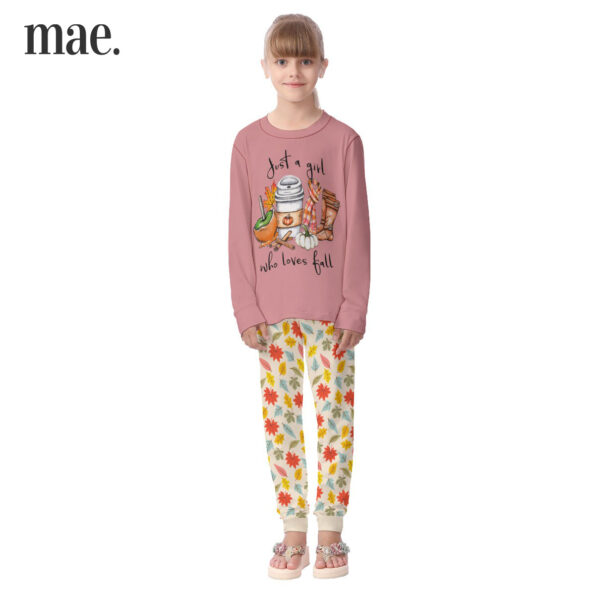 A Girl Loves Fall Pink Pajamas For Kids