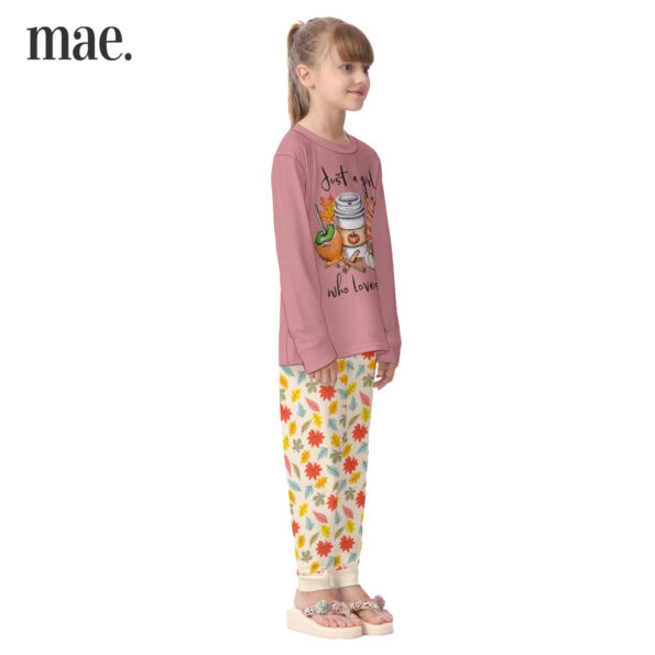 A Girl Loves Fall Pink Pajamas For Kids