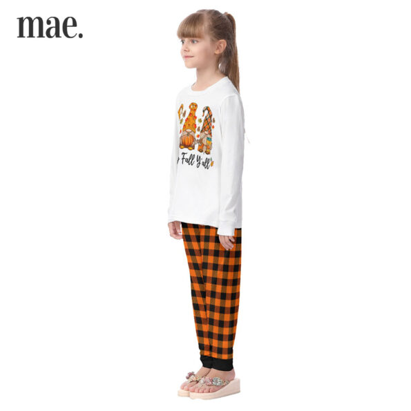 Autumn Gnomes White Pajamas For Kids