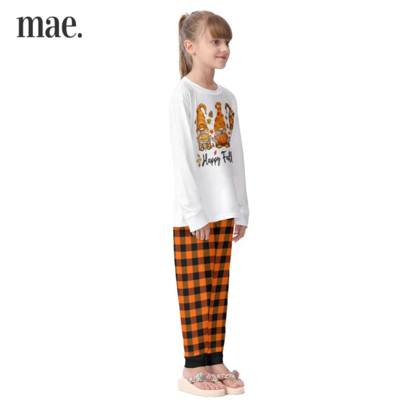 Autumn Gnomes White Pajamas For Kids