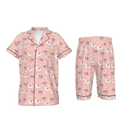 Chicken Pink Imitated Short Pajamas For Kids