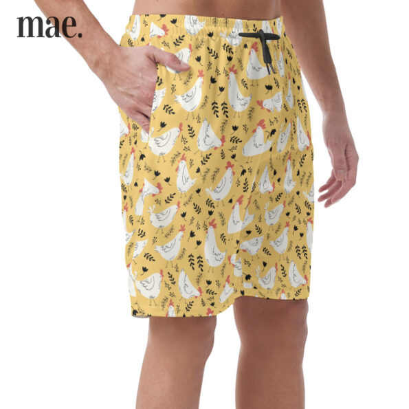 Chickens Yellow Men's Pocket Shorts