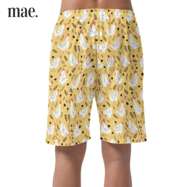 Chickens Yellow Men's Pocket Shorts