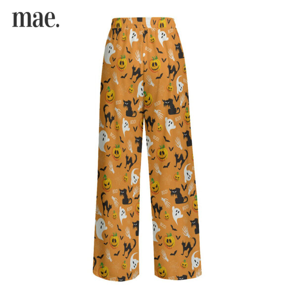 Creepy Boo Halloween Pants Orange