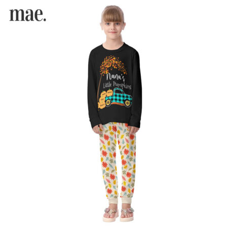 Cute Custom Name Thanksgiving Pajamas For Kids