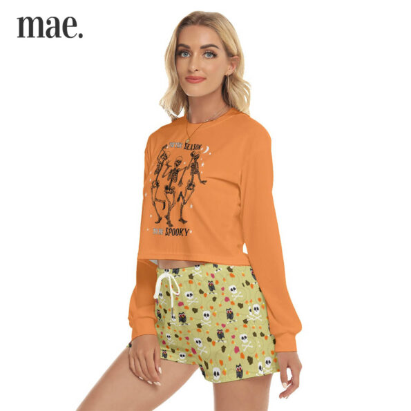 Happy Halloween Sweatshirt And Shorts Set