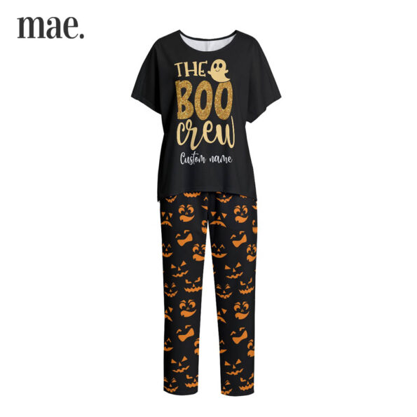 Personalized Boo Crew Short Sleeve Halloween Pajama Sets For Women