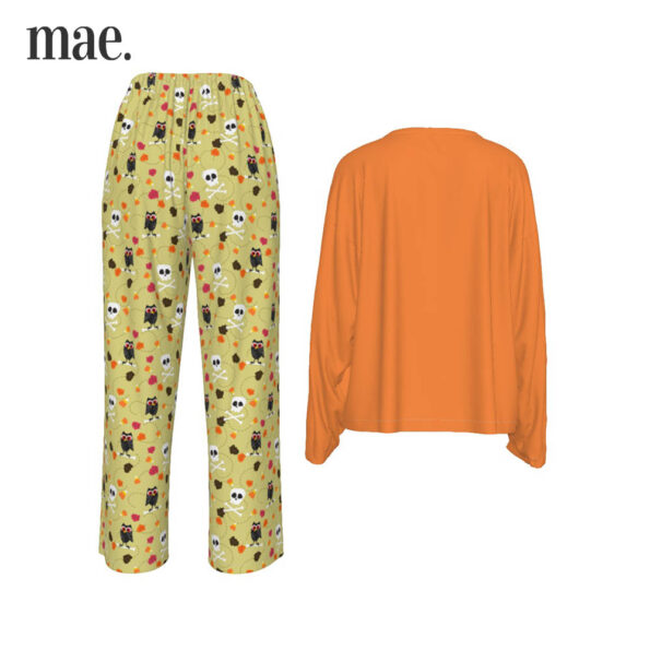 Spooky Halloween Orange Pajamas For Women