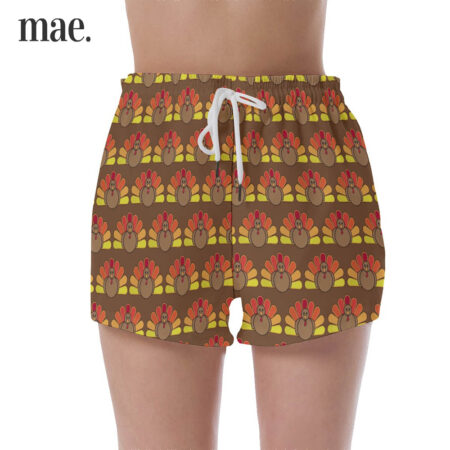 Thanksgiving Turkey Crew Pajama Shorts