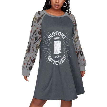 Witch's Life Long Sleeve Dress Plus Size