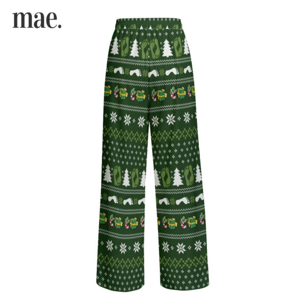 Bigfoot Christmas Gift Box Pajama Pants With Wide Legs