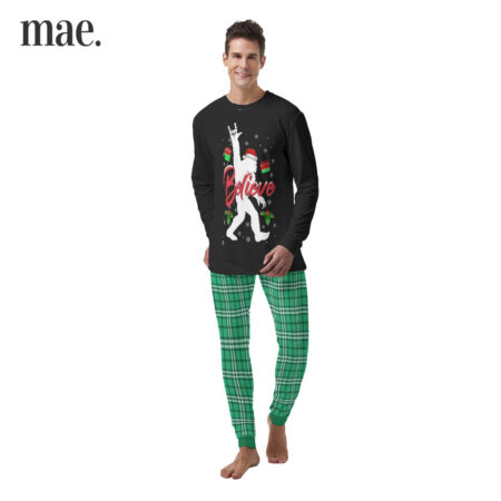 Believe Bigfoot Men's Xmas Pajamas