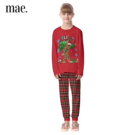 Bigfoot Matching Kid's Christmas Pajamas