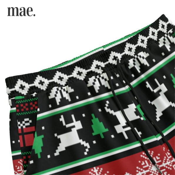 Black And Green Ugly Christmas Pajama Pants