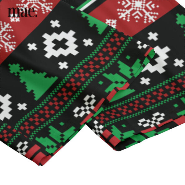 Black And Green Ugly Christmas Pajama Pants