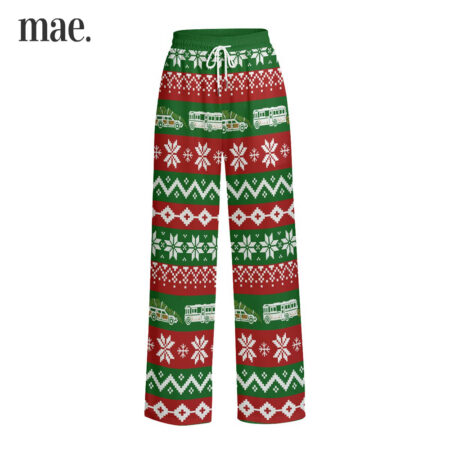 Christmas Vacation Wide Legs Pajama Pants