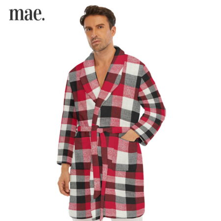 Classic Plaid Holiday Men's Robes