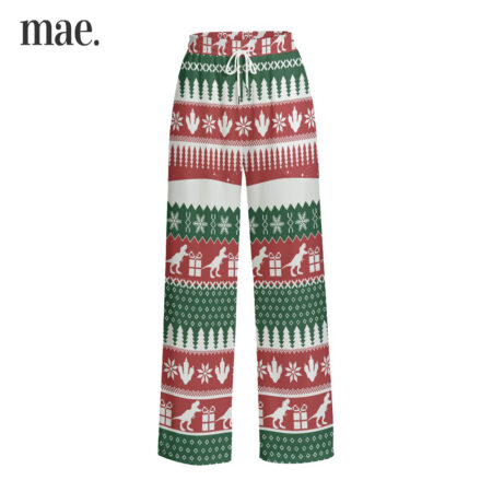 Dinosaur Christmas Gift Pajama Pants For Adults