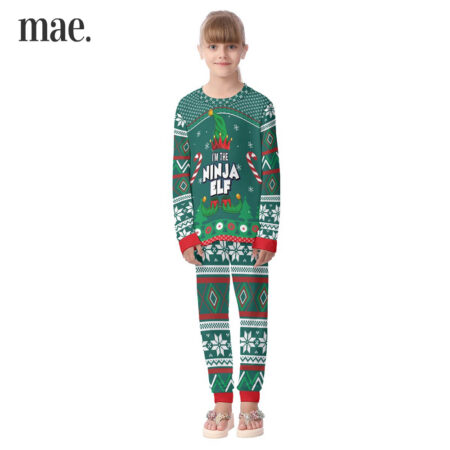 Funny Elf Holiday Pajamas For Kids