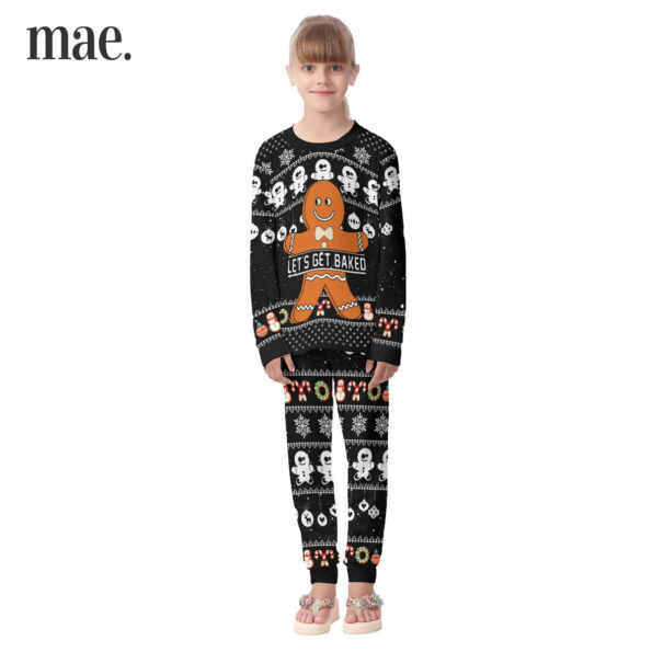 Black Gingerbread Christmas Pajamas For Kid