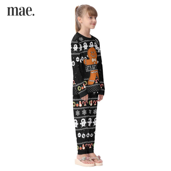 Black Gingerbread Christmas Pajamas For Kid