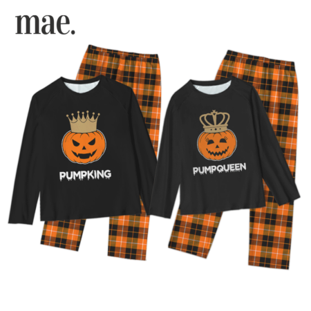 Pumpkin Couple Matching Halloween Pajamas