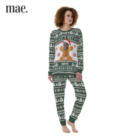 Personalized Family Christmas Pajamas Green For Women