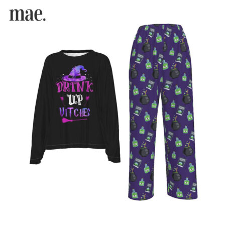 Witch's Potion Halloween Pajama Set For Women