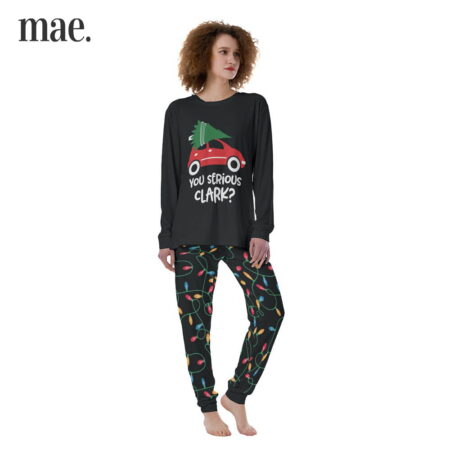 You Serious Clark Black Women's Christmas Pajamas