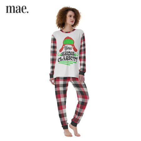 You Serious Clark Classic Plaid Women's Christmas PJs (3)