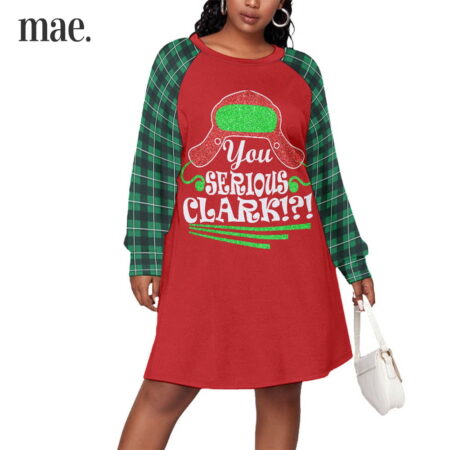 You Serious Clark Red And Green Plus Size Dress (1)