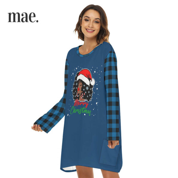 A Fair Holiday Blue Xmas Women's Dress