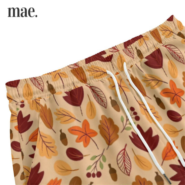 Autumn Theme Wide Legs Pants