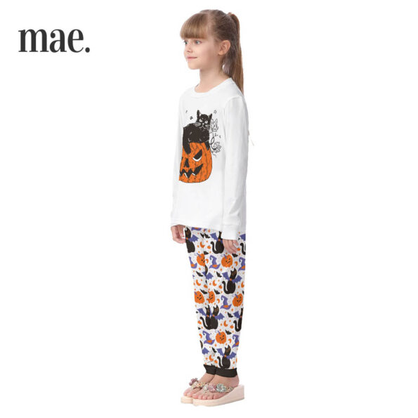 Black Cat Halloween Pajamas For Kids