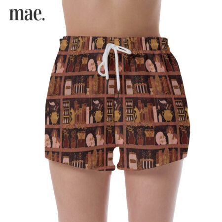 Bookcase Halloween Women's Pajama Shorts