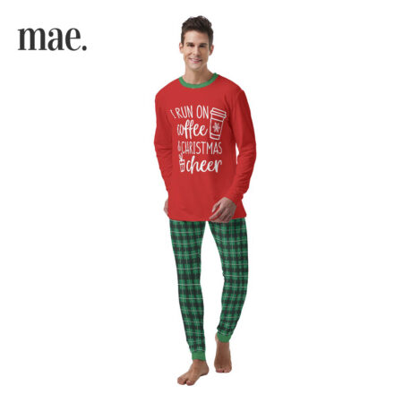 Cheer With Coffee Men Family Christmas Pajamas