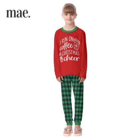 Cheer Xmas Coffee Christmas Matching Pajamas For Kids