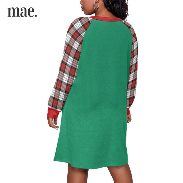 Christmas Jesus Plus Size Women's Green Dress