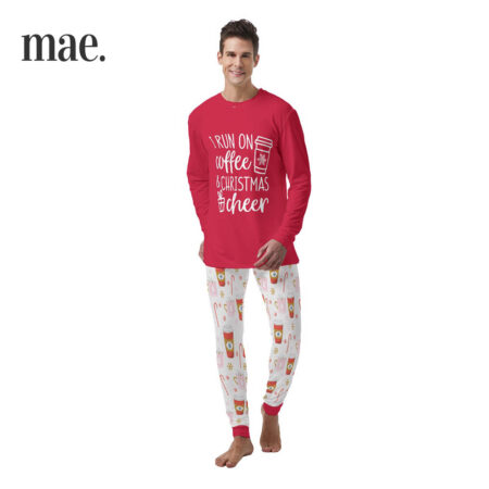 Coffee And Cheer Mens Pajama Set Christmas