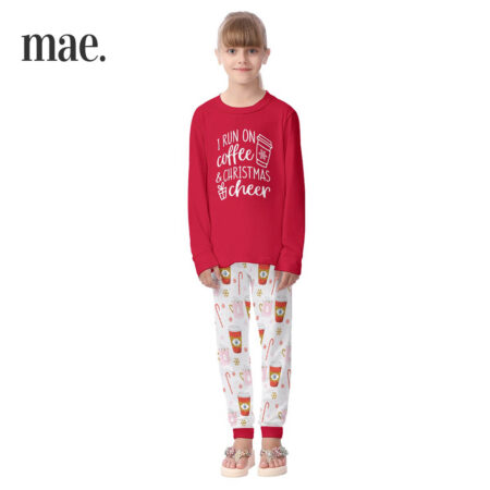 Coffee Cheer Christmas Matching Pajamas For Kids