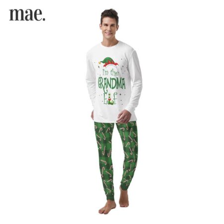 Custom Elf Green Plaid Funny Mens Christmas Pajamas