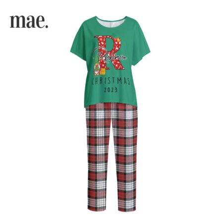 Custom Name Gnome Christmas 2023 Womens Xmas Pjs