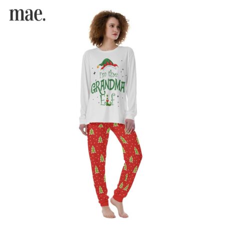 Customize Elf Christmas Tree Women's Pajamas (3)