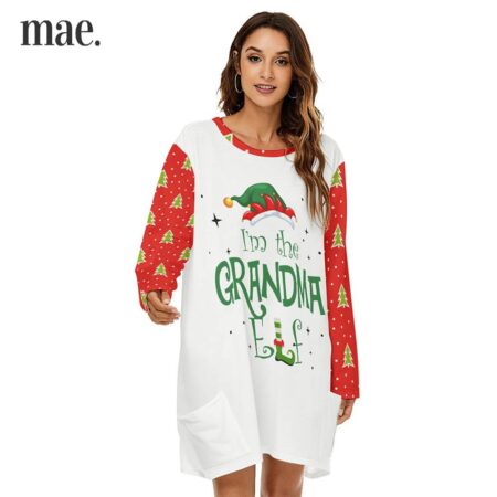 Customized I'm The Custom Elf Funny Women's Christmas Dress (2)