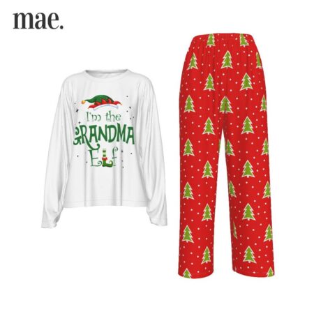 Customized I'm The Custom Elf Women's Holiday Pajama Set (1)