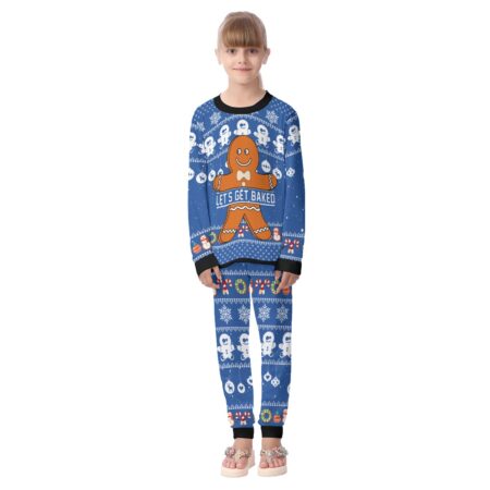 Cute Gingerbread Royal Christmas Pajamas For Kid