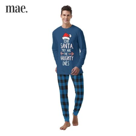 Dear Santa Naughty Funny Men's Christmas Pajamas