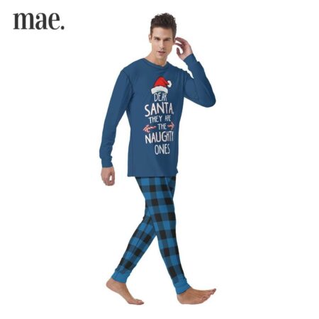 Dear Santa Naughty Funny Men's Christmas Pajamas (1)