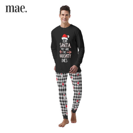 Dear Santa Naughty Ones Men Christmas Pajamas